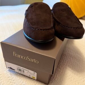 Franco Sarto Mavis Mule Women’s Dark Brown Suede Sz 8